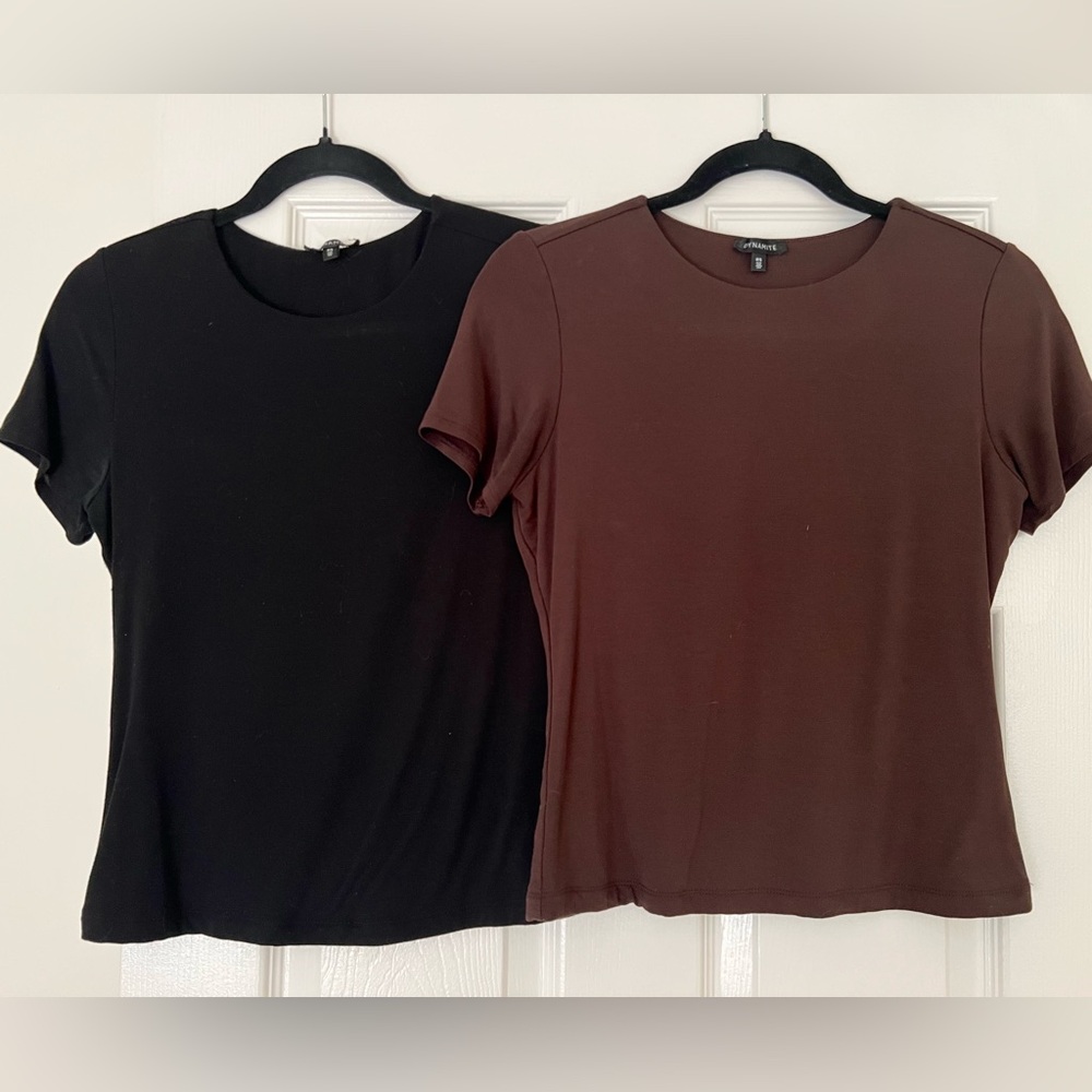 Dynamite Double-Lined Jersey Tees (Black & Brown) – S
